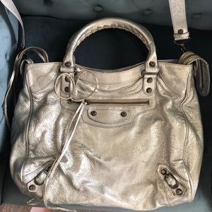 Balenciaga Velo Silver Bag Crossbody
